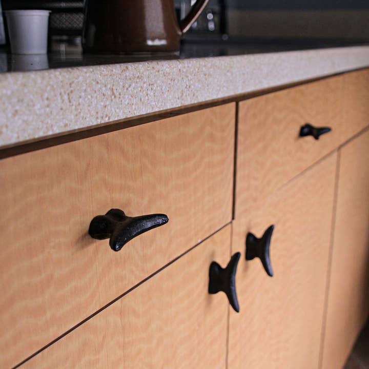 Zeckos – wholesale Knopp/Handtag – Gjutjärn svart nautiska Cleat låda drar uppsättning av 64