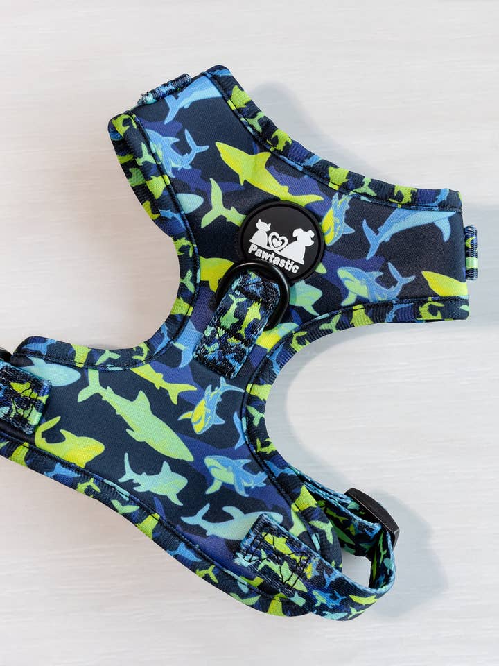 Sharks Harness for wholesale by Pawtastic Bandanas