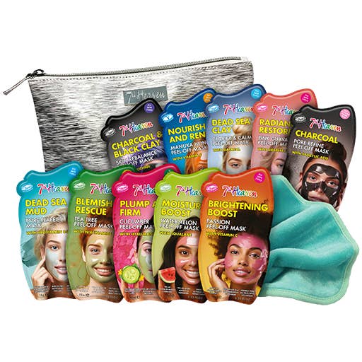 7th Heaven Forkælelses- & Festgaveæske - Sjove, Fugtgivende Hudplejeoverraskelser for engroshandel hos 7th Heaven