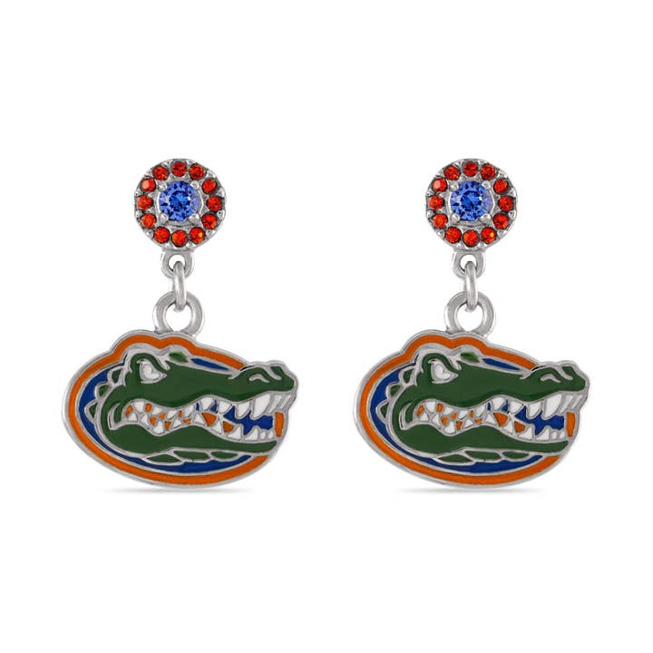 Florida Gator Crystal Drop Earrings for wholesale by Stone Armory
