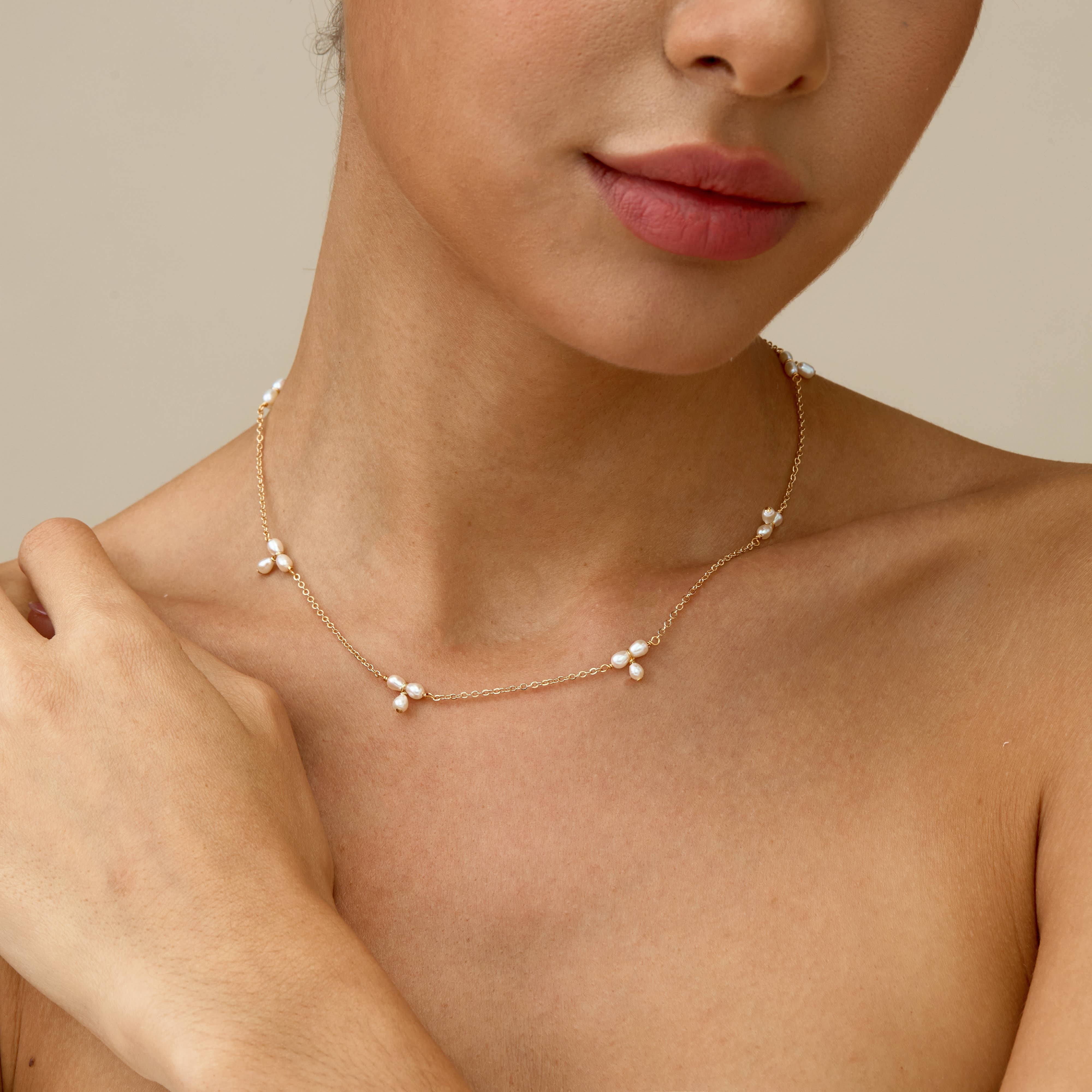 Drrtymagic - Wholesale Beaded/Pearl Necklace - Dainty Minimalist Pearl Necklace, Pearl Beads Necklace1