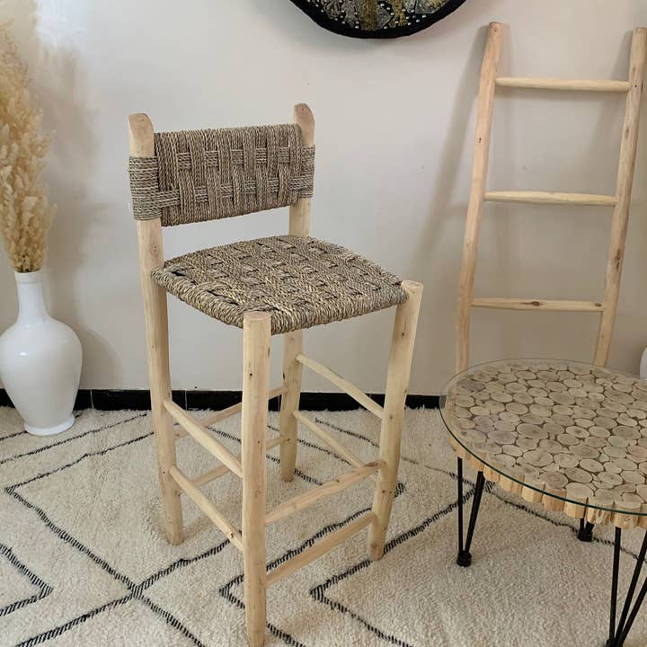 Palmeraies - Wholesale Stool - Bar Stools with Backs - Wooden Chairs