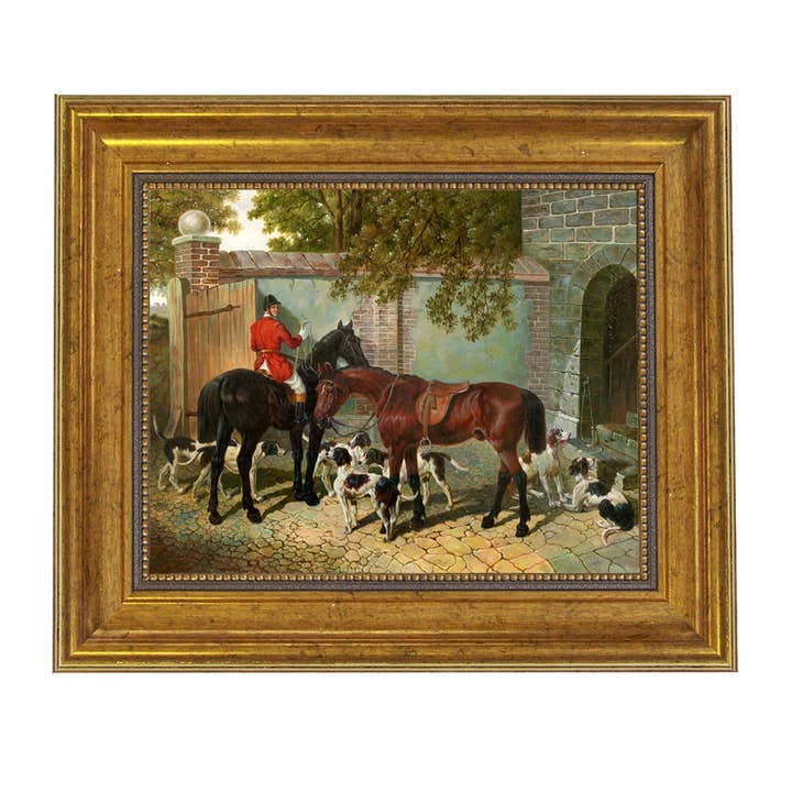 Préparation pour la chasse Impression de peinture vintage sur toile pour la vente par Madison Bay Co. - Historical Home Decor Reproductions