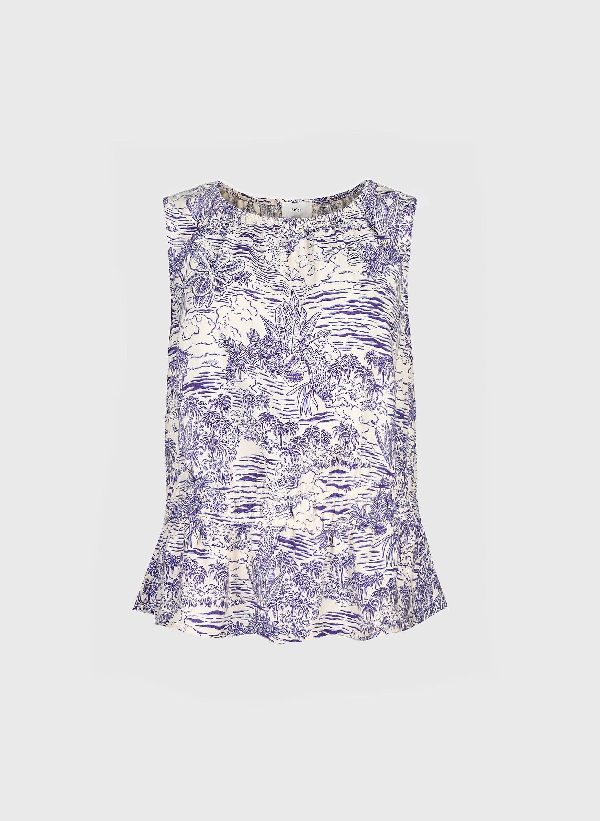 An'ge - Wholesale Blouse - Women's - KANDEL TANK TOP sajo blue0