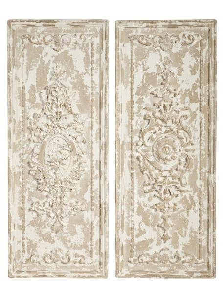 Resin Wall Plaque S/2 16"W, 41"H for wholesale by The Light Garden Collection