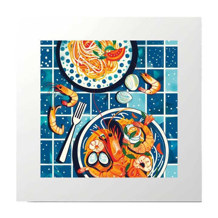 Paella Pattern Art Print for wholesale by Artificial Ink