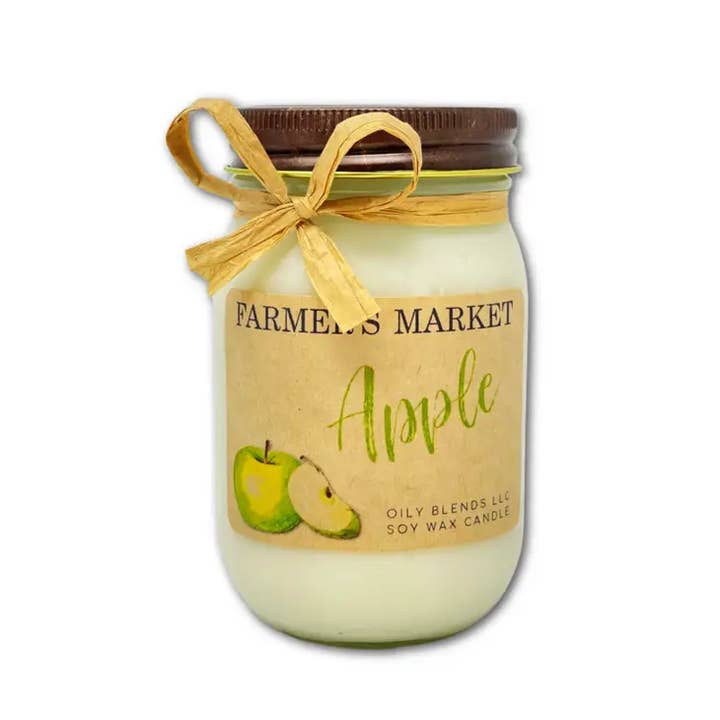 Apple Farmer's Market Jumbo Soy Candle - 100 Hour Burn Time for wholesale by Oily Blends