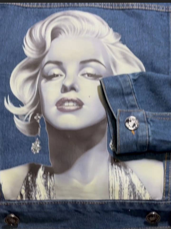 DON JOHN Jean Jacket Marilyn Monroe Print Women's for wholesale by DON JOHN BY VICTORIA CHARLES