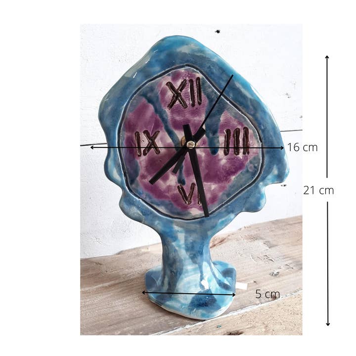 Mypotteryart.bcn - Wholesale Desk Clock - Ceramic clock for table/single piece1