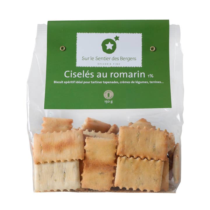 Ciselés con romero - 150 g | Galletas saladas para venta al por mayor de Sur le Sentier des Bergers