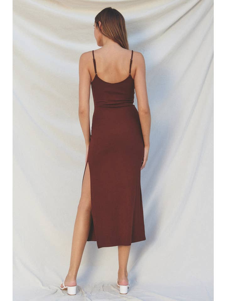 Dress Forum - Vente Robe – femme - Robe longue moulante en tricot côtelé (1)34