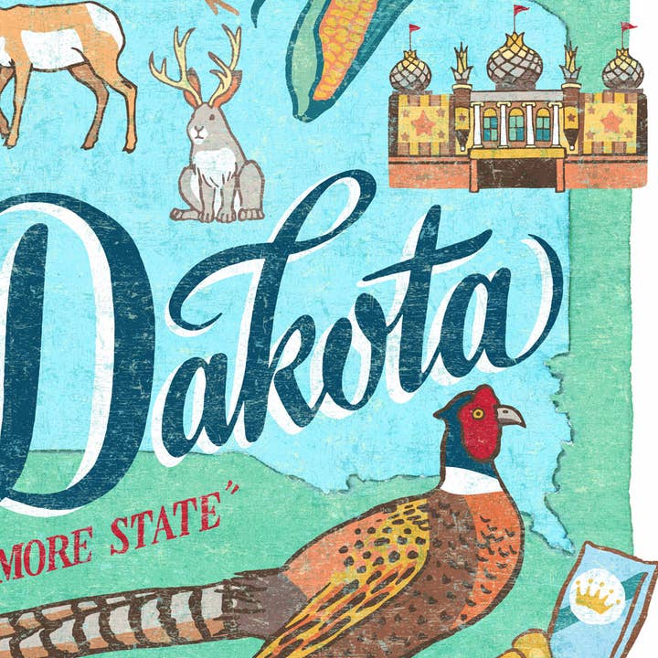 South Dakota Print voor wholesale door Anagram Press