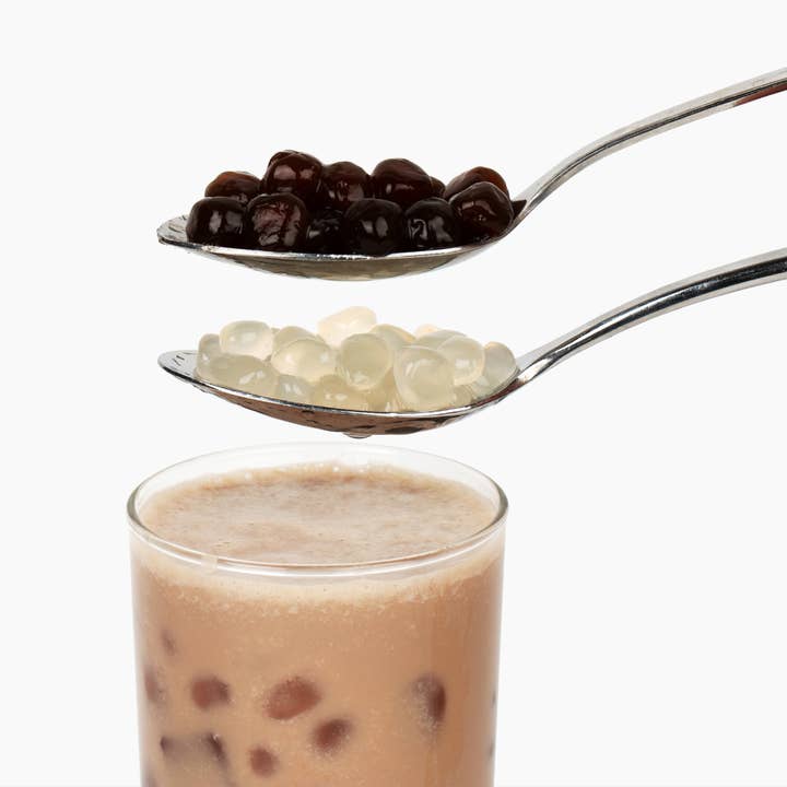 Twrl Milk Tea - Wholesale Beverage Mix - Crystal Boba Toppings 6 Pk - Low Sugar, Low Cal for Boba Tea