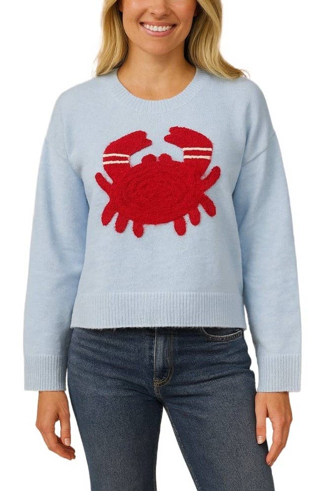 Vanilla Monkey – wholesale Knitted jumper – Women′s – Fuzzy Knit Crab Sweater0