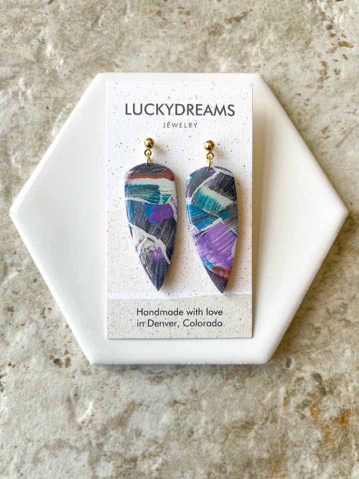 Clay Earrings- The Dagger - Hypoallergenic- Lightweight - Handmade- Statement Jewelry 10 for wholesale by LuckyDreams
