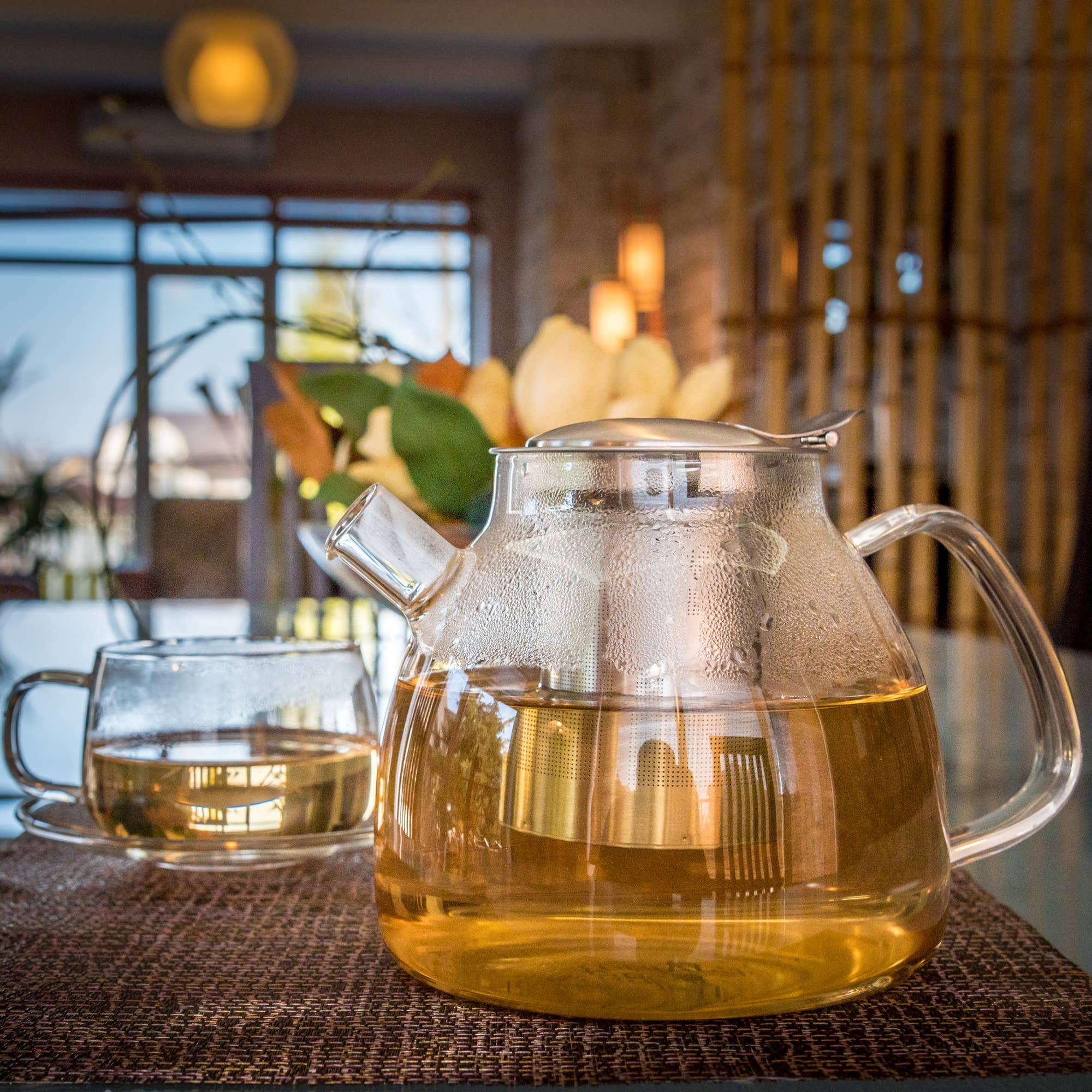 TEALYRA / LUXBE - Vente Théière - Lyra Théière en verre 37 oz Poêle Top Safe1