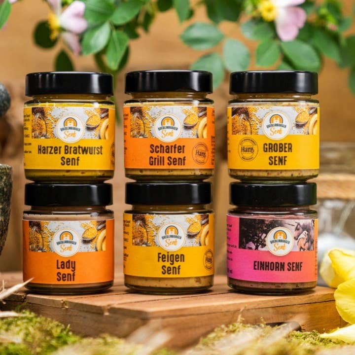 Sommer-Senf-Geschenk + Holzlöffel für den Großhandel von Quedlinburger Senf