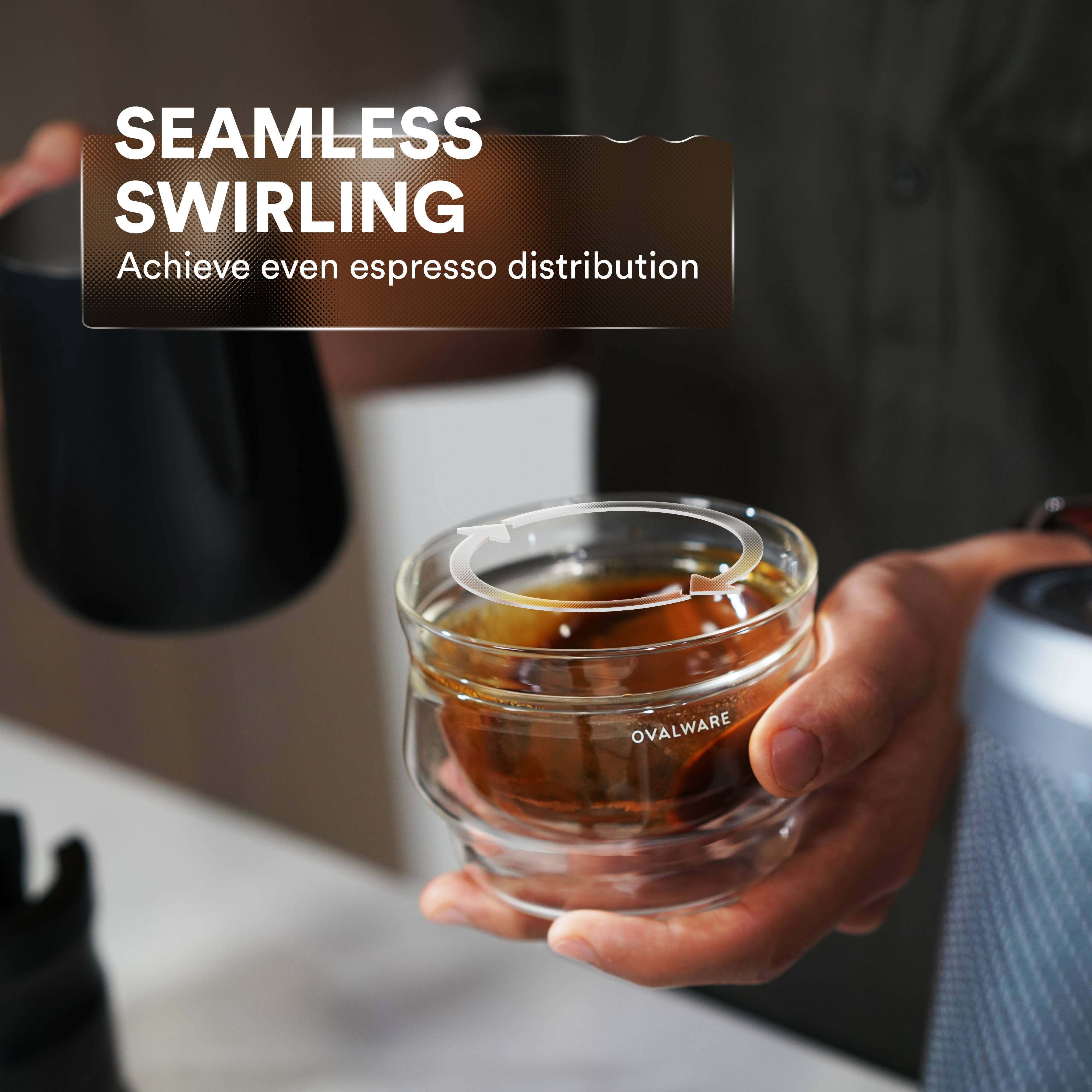 Ovalware - Wholesale Coffee/Tea Cup - Double Wall Latte Master Glass | Clear | 250mL | 8.5oz | Set of 27