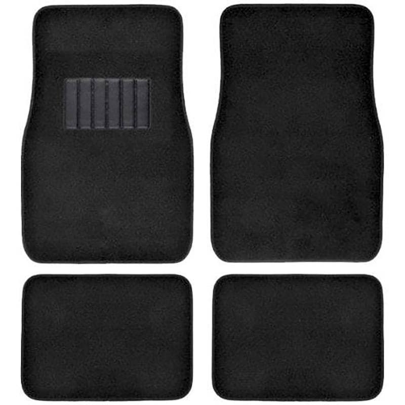 Deluxe Import Trading - Wholesale Automotive Cleaning Products - 4Pc Black Auto Floor Car Mats Carpet0