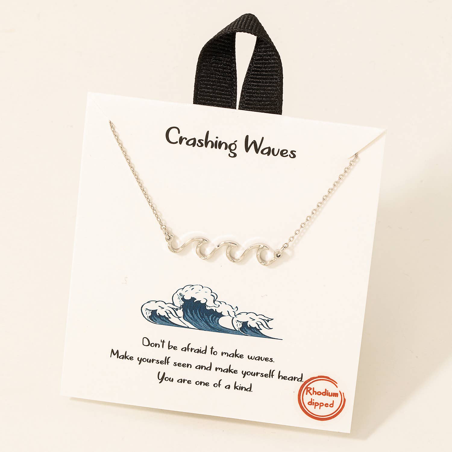 Fame Accessories – wholesale Pendant/charm necklace – Crashing Waves Pendant Necklace2