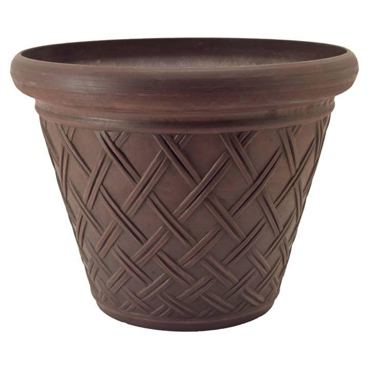 PSW Pots- Basket Weave Pot for wholesale by Arcadia Garden Products