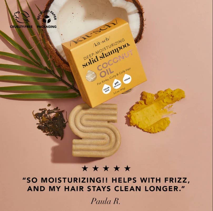KITSCH - Wholesale Shampoo Puck/Solid Shampoo - Coconut Oil Shampoo Bar for Dry Damaged Hair1