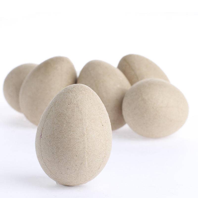 Factory Direct Craft - Wholesale Decorative Tabletop Object - Unfinished Paper Mache Egg - 2-1/2" L x 1-3/4" Dia.3