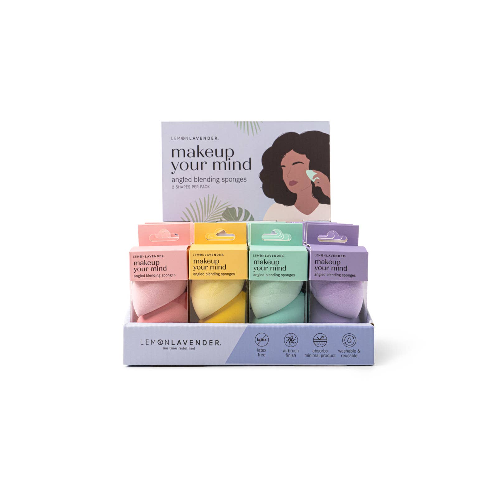 DM Merchandising - Wholesale Makeup Sponge/Blender - Lemon Lavender Makeup Your Mind Blending Sponge1