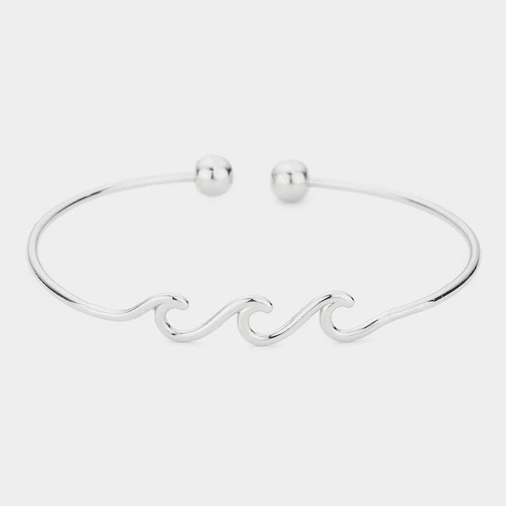 Sensibling Corp. - Wholesale Cuff Bracelet - Metal Wave Cuff Bracelet
1