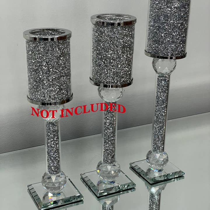 Amazing Rugs – wholesale Candle holder – Ambrose Exquisite Large Size Silver Candle Holder 12.5"5