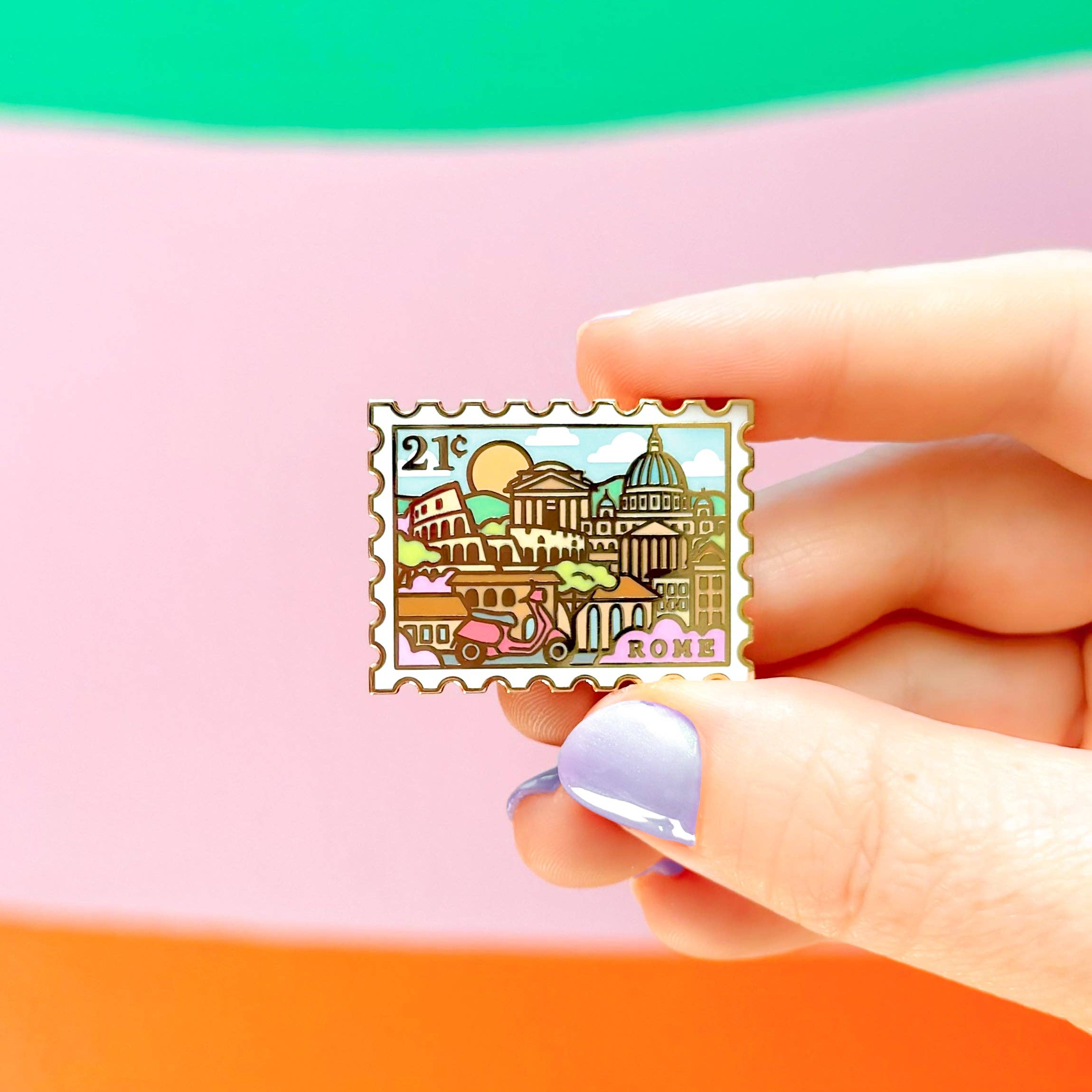 Joy Addict - Wholesale Lapel Pin/Button - Rome Enamel Pin1