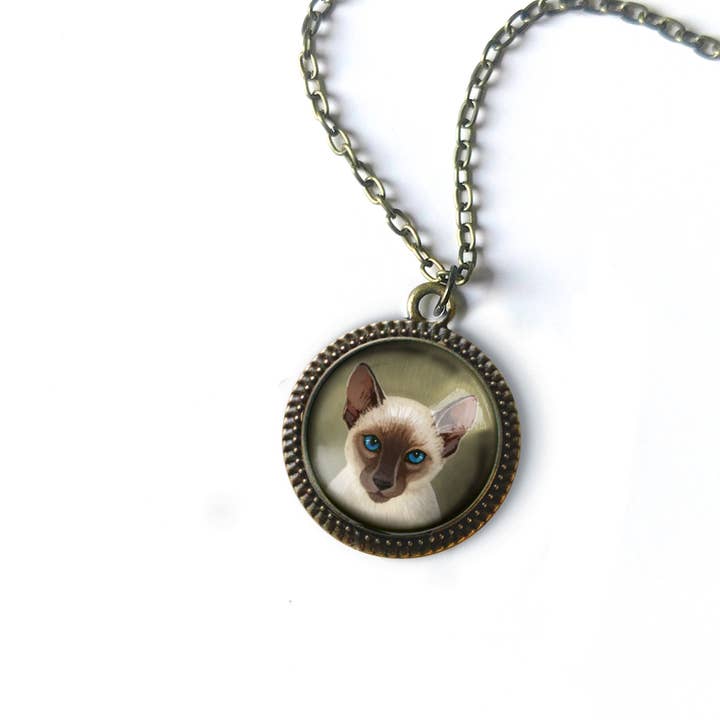 The Divine Iguana - Wholesale Pendant/Charm Necklace - Siamese Cat Pendant Necklace