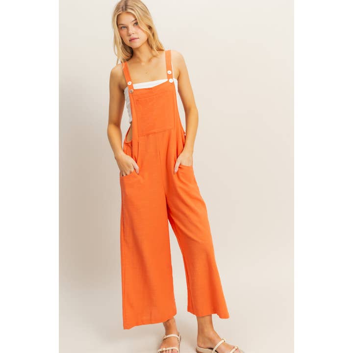 HYFVE - Wholesale Jumpsuit - Women's - HF25A082-Textured Wide Leg Overall Jumpsuit