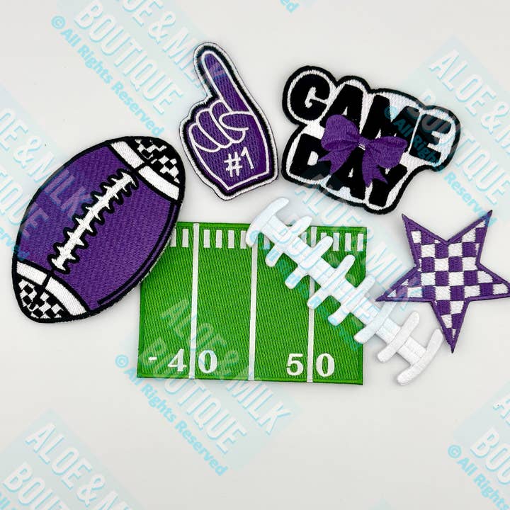 Aloe and Milk Boutique - Wholesale Patch - Game Day W/ Bow Team Patch, game day patches, tailgate hat2