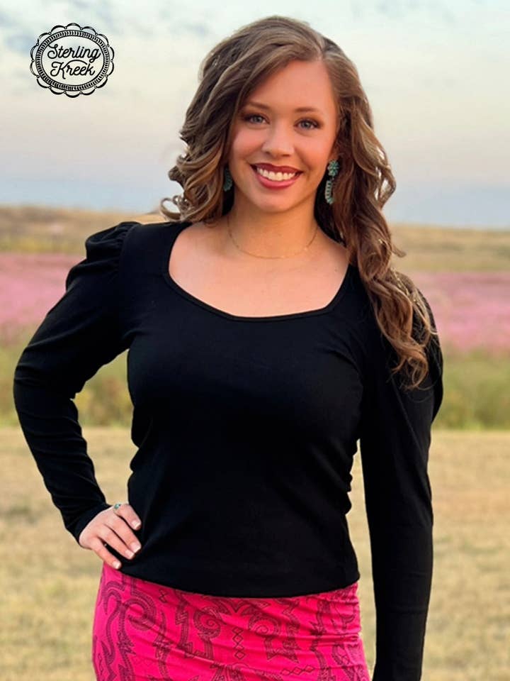 Something Classy Black Top for wholesale by Sterling Kreek