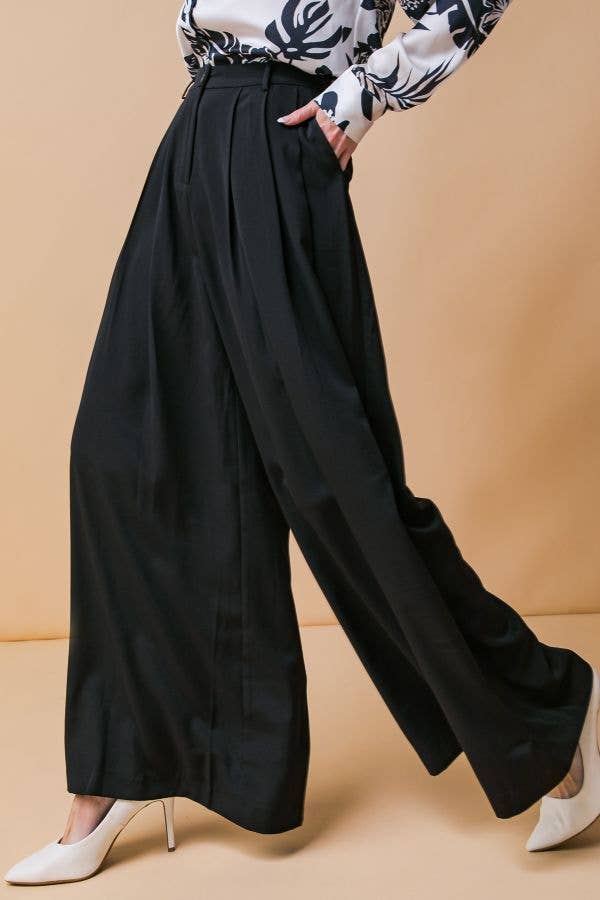 A solid woven pant - IP8228 BLACK for wholesale on Faire3