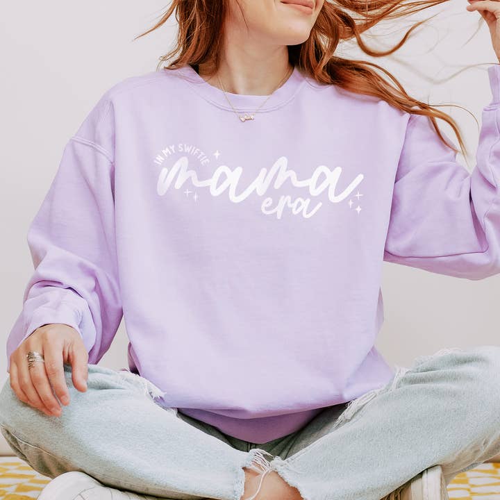 Mama Swiftie Era Comfort Colors Tee or Crewneck for wholesale by designtwentyfive