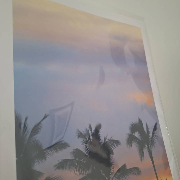 Gen Aumonier Art - Wholesale Art Print - Lavender Clouds & Palms 8"x10" Signed Photography Art Print6