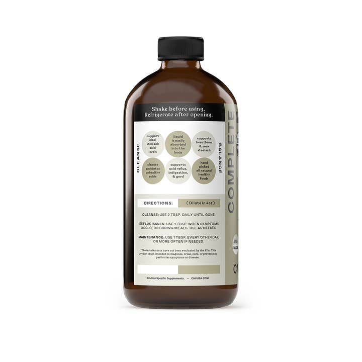 Complete Natural Products - Wholesale Oral Supplement/Vitamin - Acid Reflux Complete - 16oz Glass Bottle