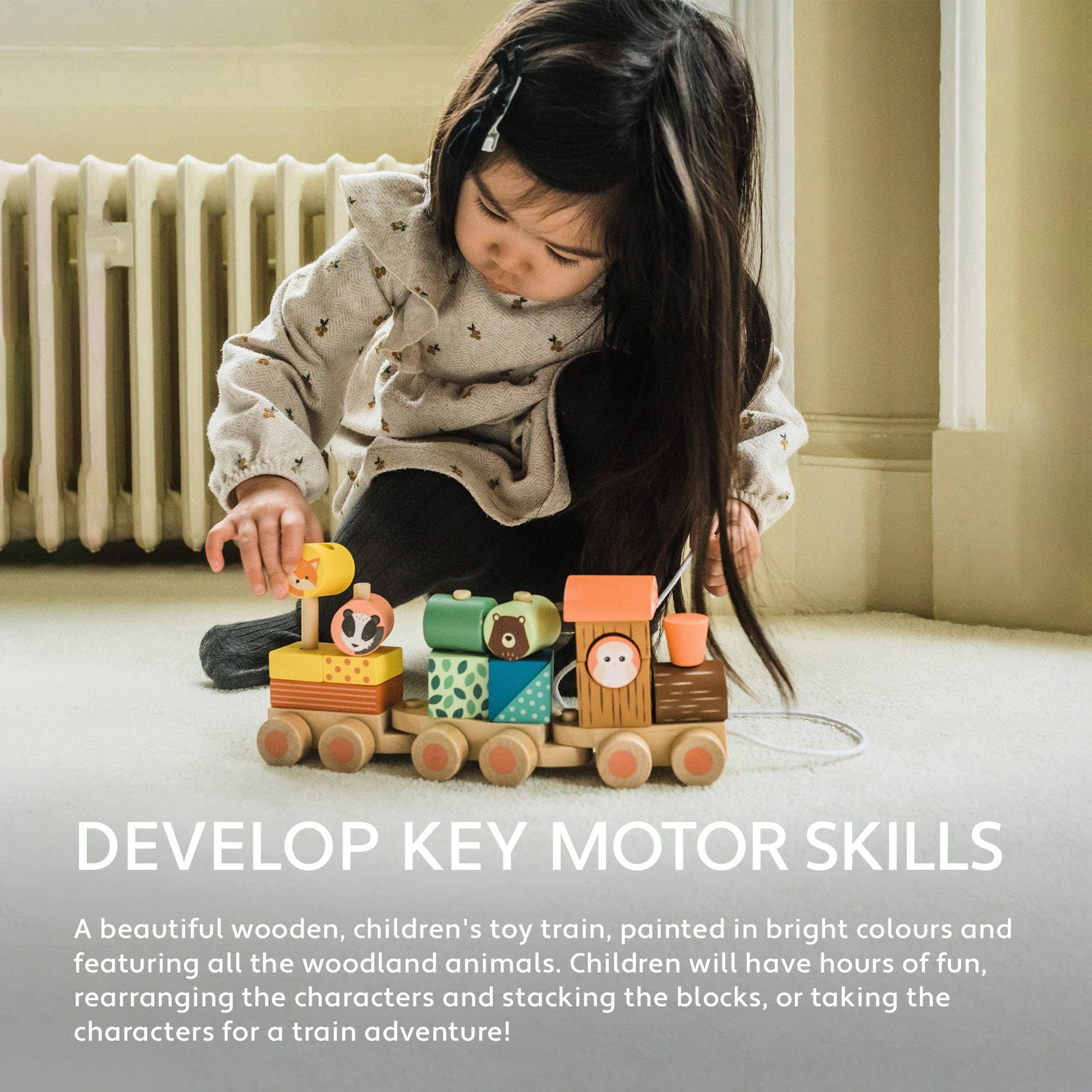 Orange Tree Toys – Brinquedo de madeira - Crianças por atacado – Trem de Quebra-Cabeça de Madeira Woodland Woodend2