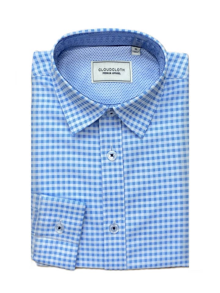 SH9938 Men's 4-Way Stretch Printed Shirt for wholesale by Isaac Mizrahi