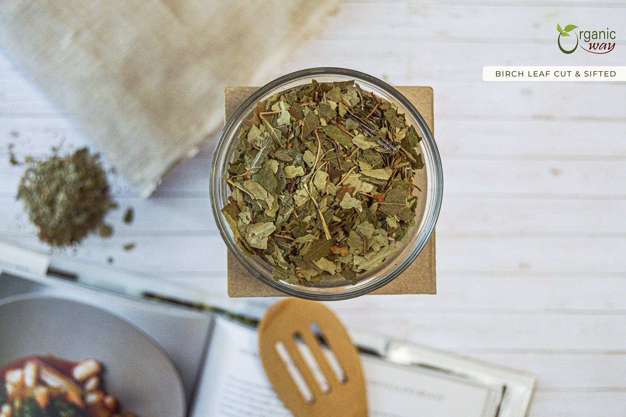 Organic Way LLC - Vente Thé en vrac - Feuille de bouleau (Betula pendula) coupée et tamisée - Récolte sauvage européenne | Tisane | Certifié casher et USDA | Végétalien, non-OGM et sans gluten | 100 % brut d'Albanie3