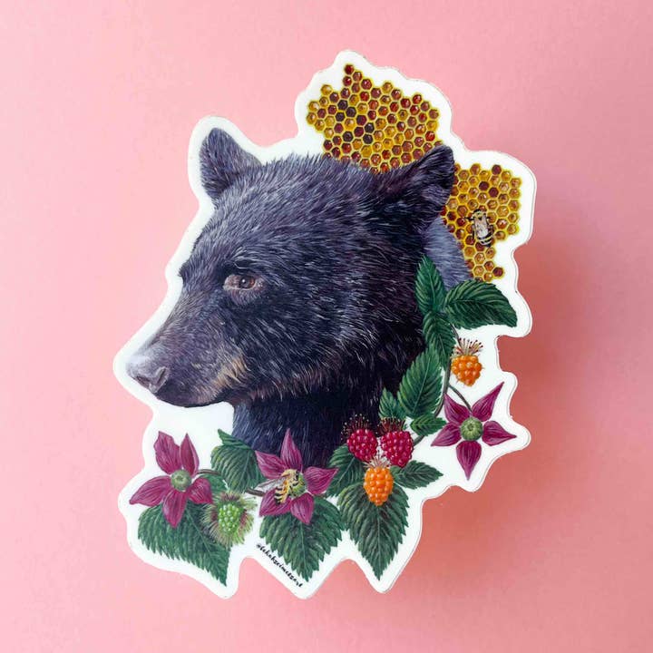 Bekah Zeimetz Art - Wholesale Sticker - Bear & Bees Sticker0