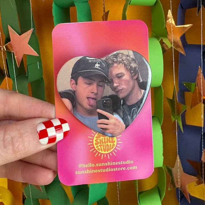 Mirror Selfie Heated Rivalry Pin for wholesale by Sunshine Studio