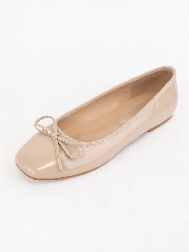 Oliccui - Wholesale Flats - Women's - BOW EMBELLISHED SEMI-SQUARE TOE BALLET FLAT2