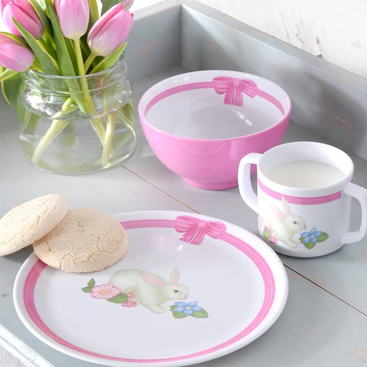 Portmeirion, Spode, Pimpernel, Nacthmann, Wrendale Designs - Wholesale Dinnerware Set - Kids & Baby - Botanic Garden Terrace Bunny Melamine 3-Piece Set2