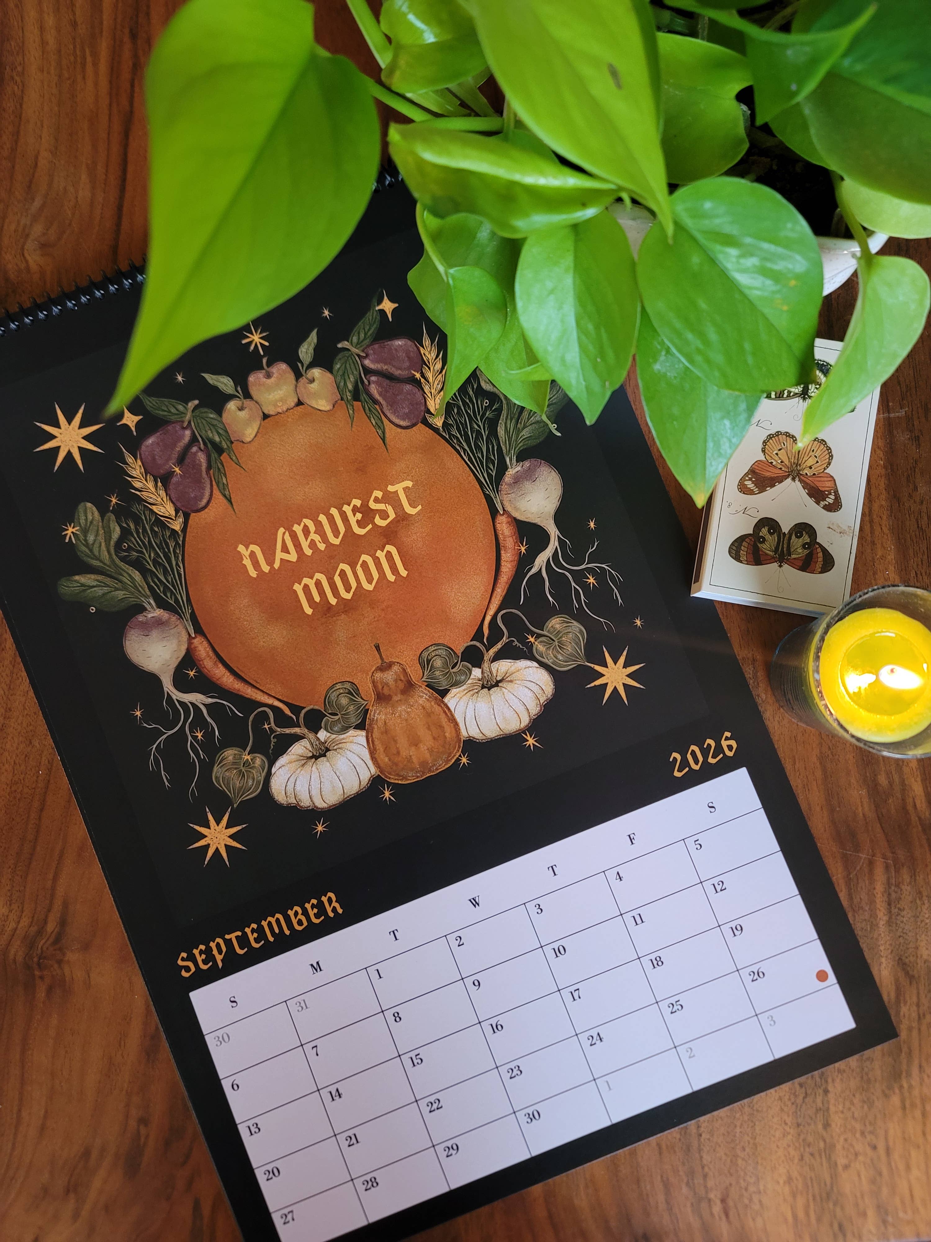 Black Moss Studio - Wholesale Calendar - 2026 Full Moon Calendar – Large 11×16.5 12 Month Calendar10