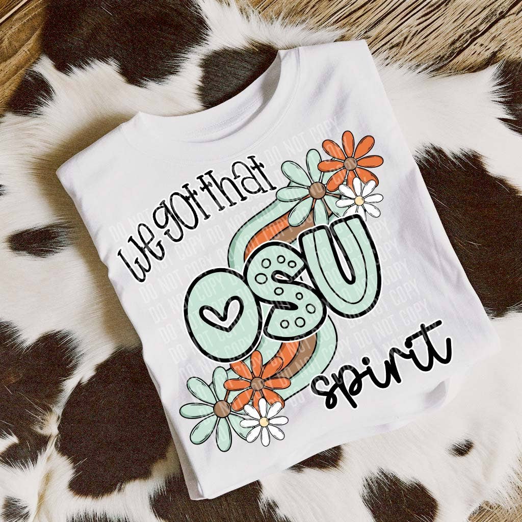 K and M Designs – Großhandel Sublimationsrohling – OSU-Maskottchen Blumen Spirit DTF Transfer0