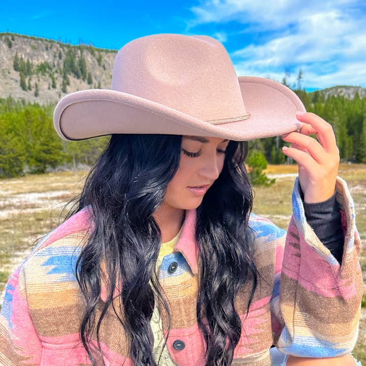 C.C Beanie - Wholesale Cowboy Hat - Women's - Reno Vegan Fabric Cowboy Hat VCC0067