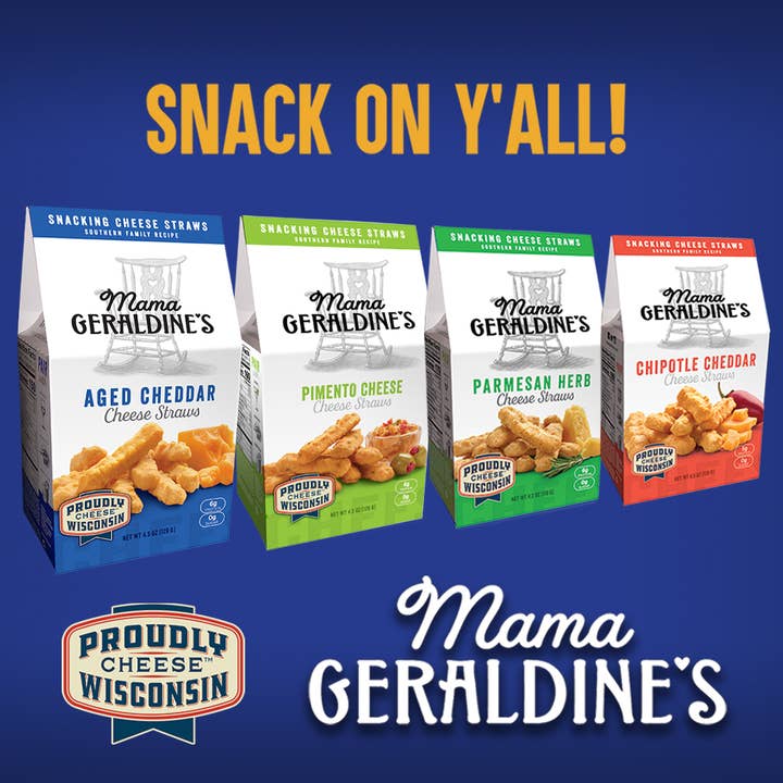 Mama Geraldine's - Wholesale Puffed Snack - 4.5 oz. Aged Cheddar (Traditional) Cheese Straws4